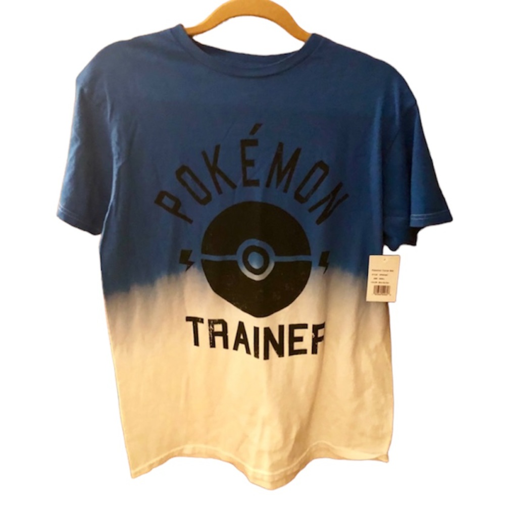 NWT Pokémon men’s small blue and white T-shirt